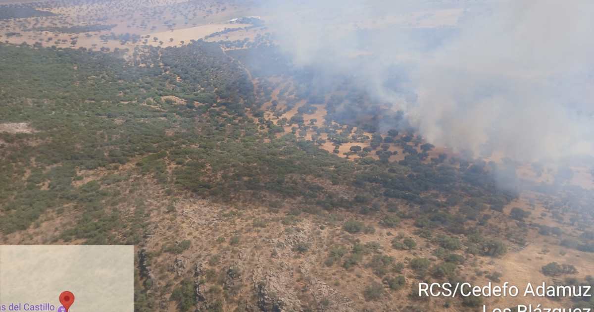 El incendio de la Sierra del Castillo en Los Blázquez ya está controlado