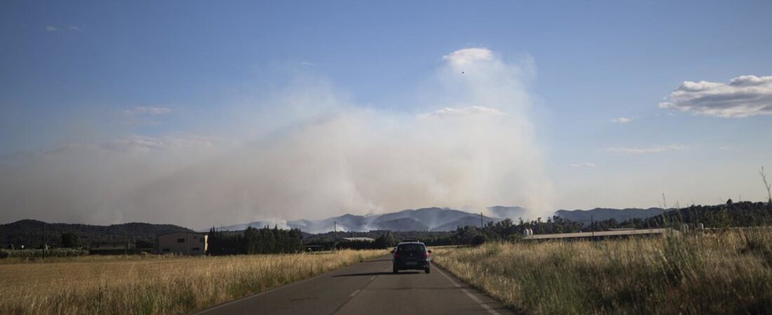 Estabilizan el incendio de la Bisbal (Girona)