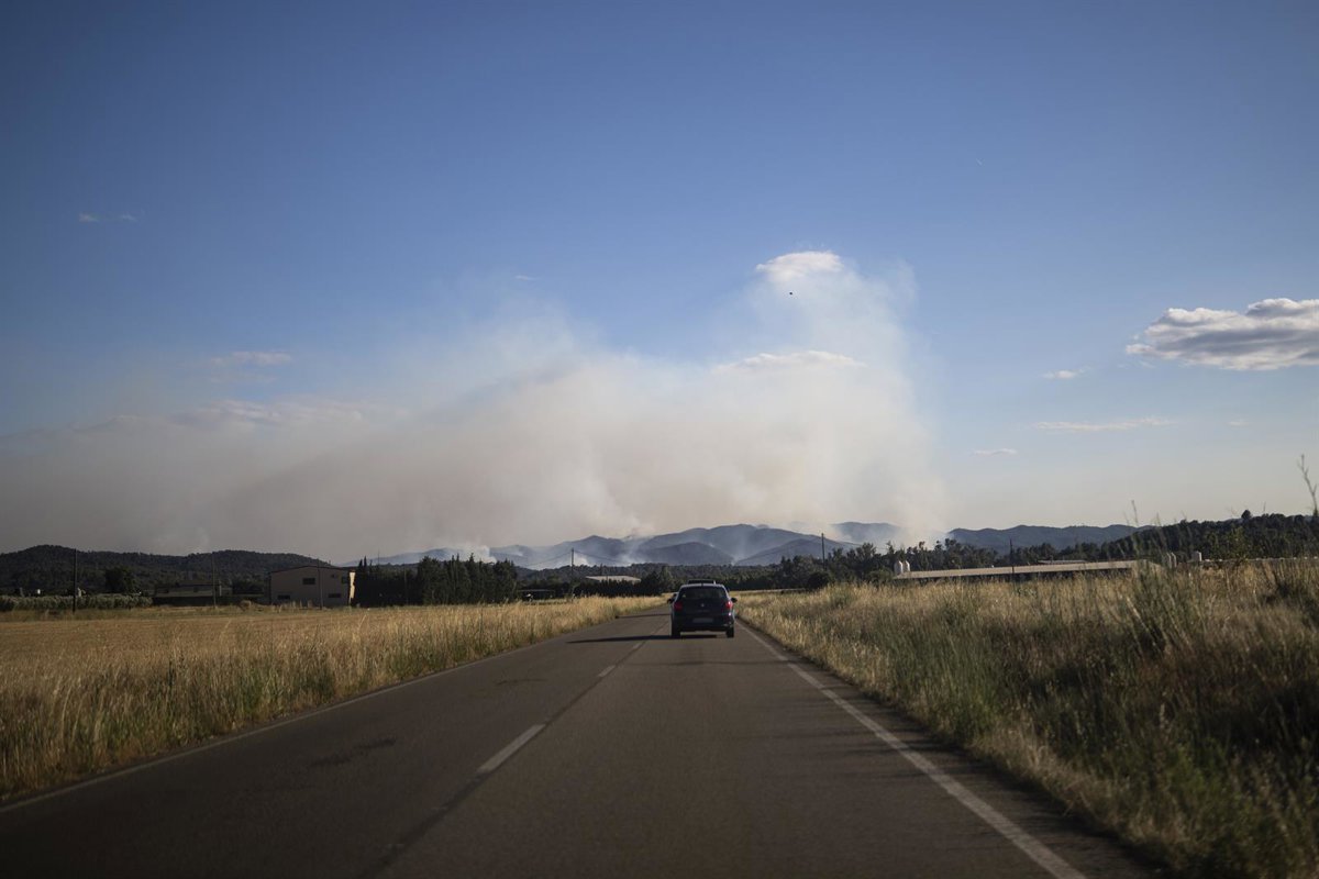 Estabilizan el incendio de la Bisbal (Girona)