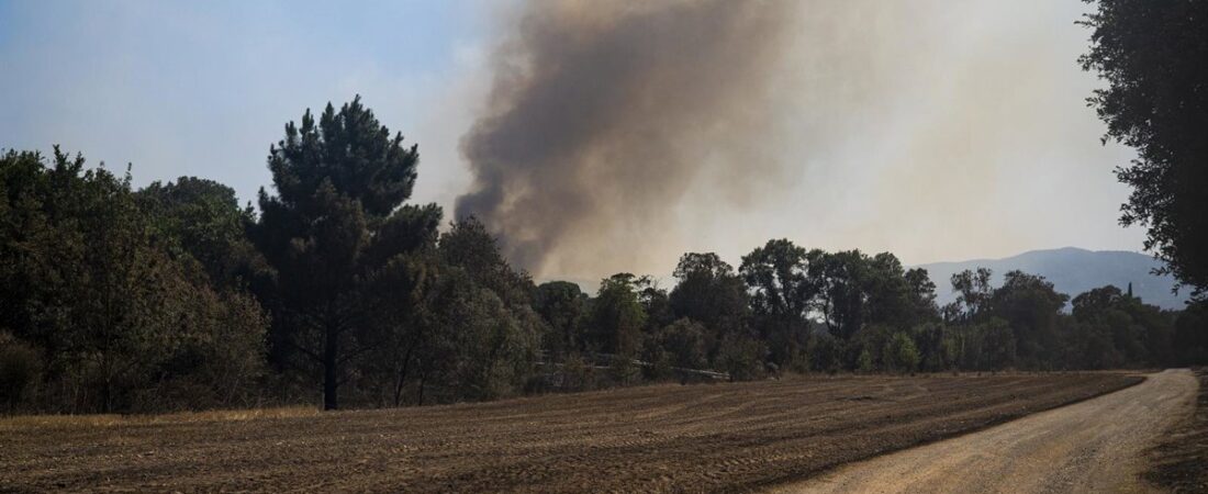 Los Bombers descartan dar por controlado este domingo el incendio de la Bisbal (Girona)